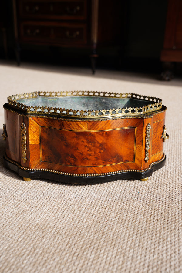 Antique French Napoleon III Kingwood Jardiniere Planter