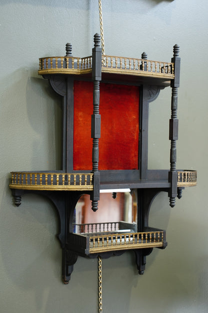 Antique Ebonized Wall Shelf