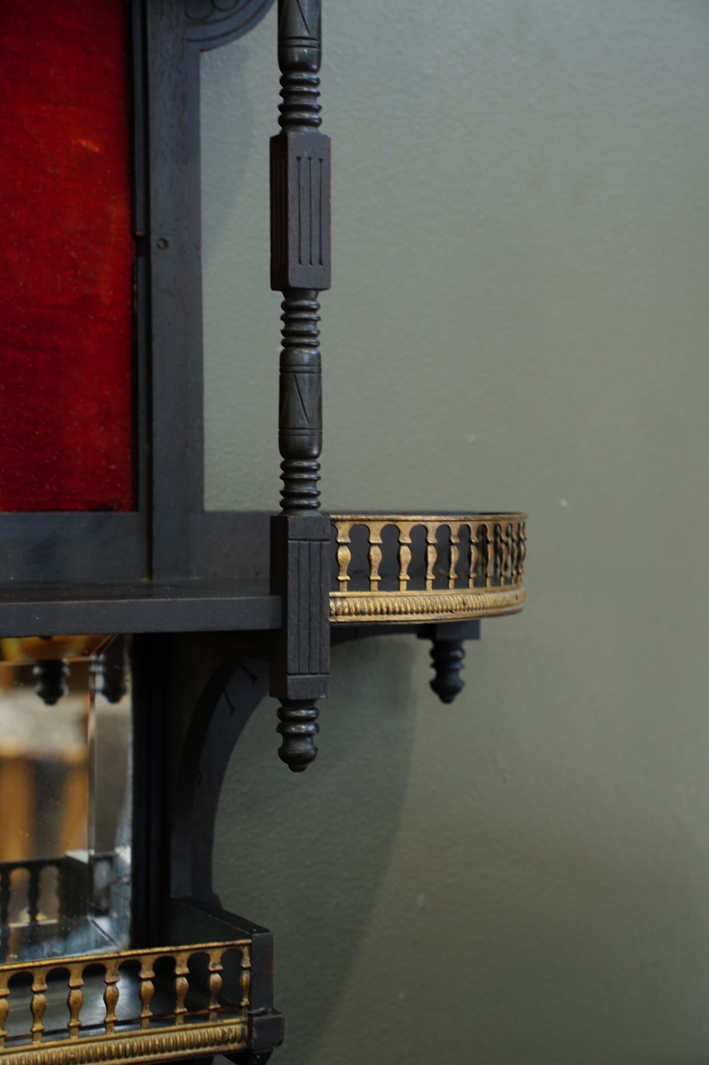 Antique Ebonized Wall Shelf
