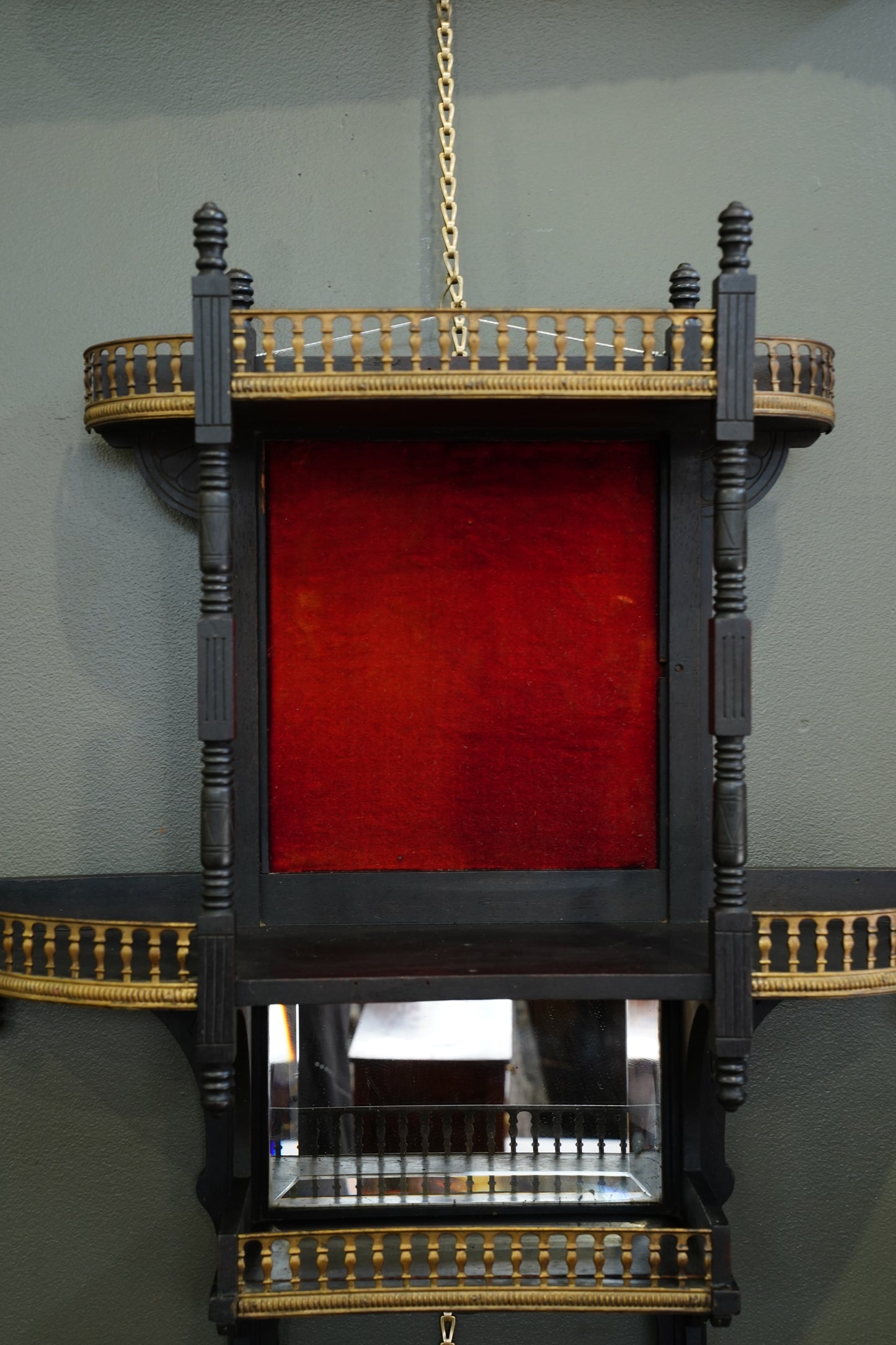 Antique Ebonized Wall Shelf