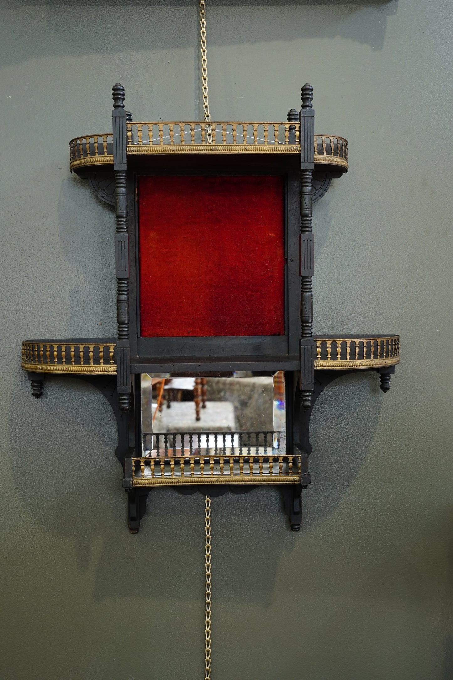 Antique Ebonized Wall Shelf