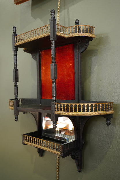 Antique Ebonized Wall Shelf