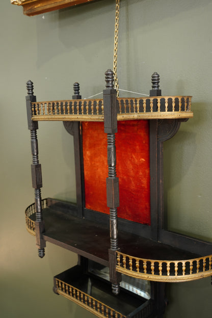 Antique Ebonized Wall Shelf