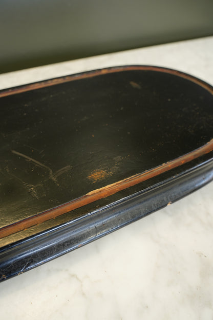 Antique French Ebonized Oval Display Stand Base