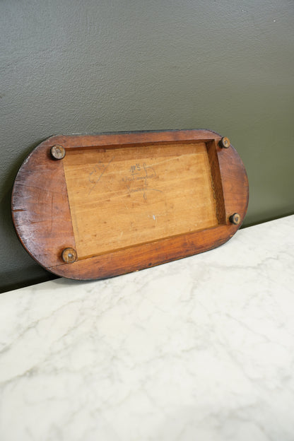 Antique French Ebonized Oval Display Stand Base