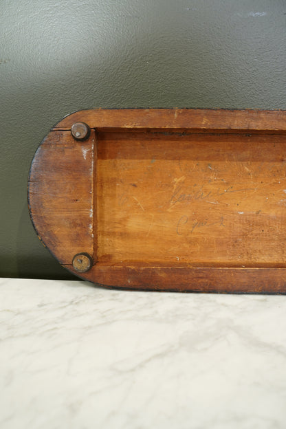Antique French Ebonized Oval Plinth Display Stand Base