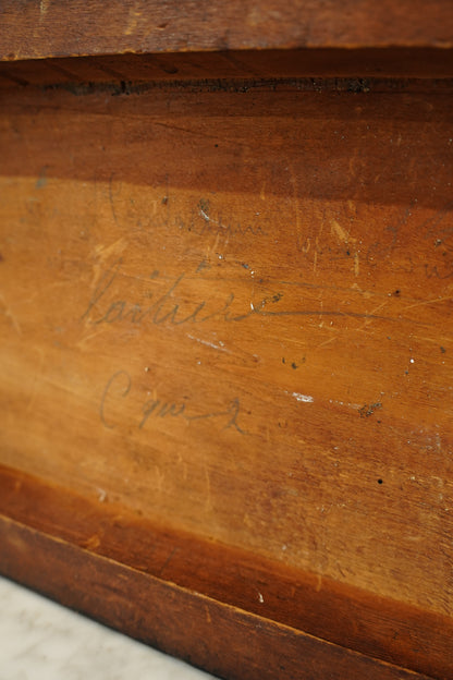 Antique French Ebonized Oval Plinth Display Stand Base