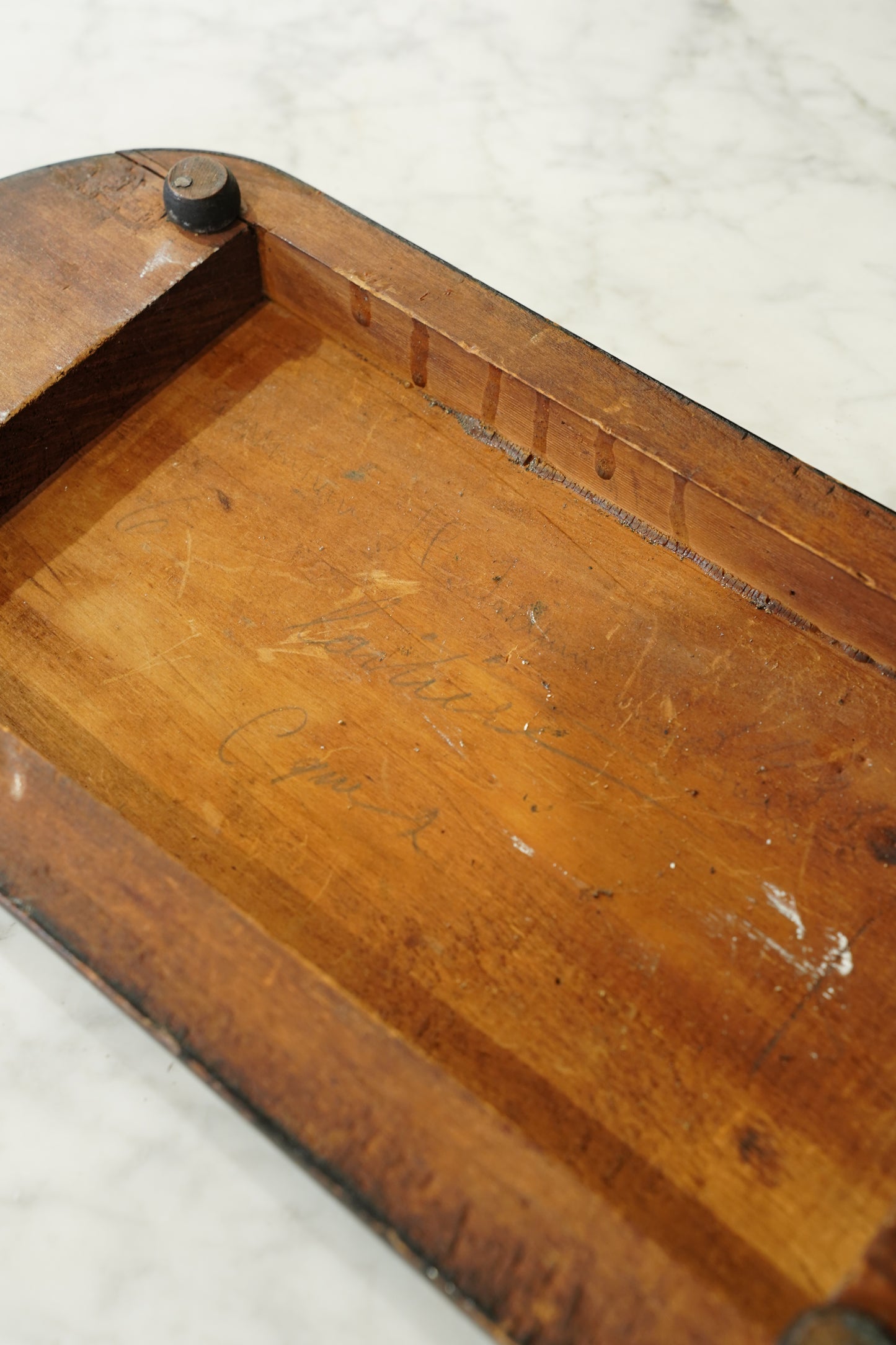 Antique French Ebonized Oval Plinth Display Stand Base