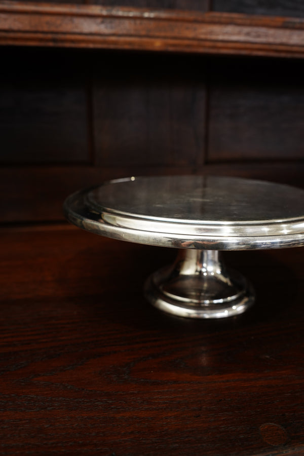 Vintage Sheffield Silverplate Footed Cake Stand