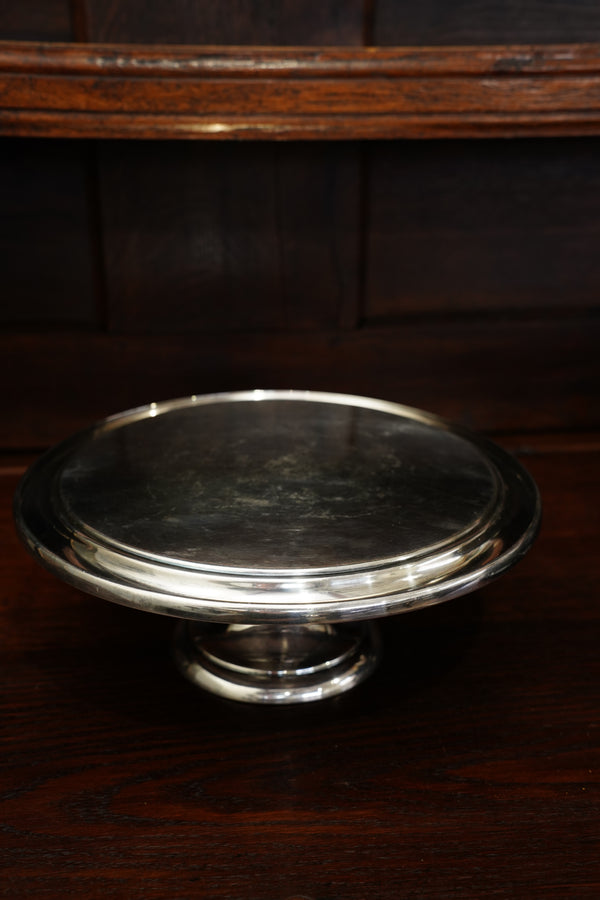 Vintage Sheffield Silverplate Footed Cake Stand secondary view