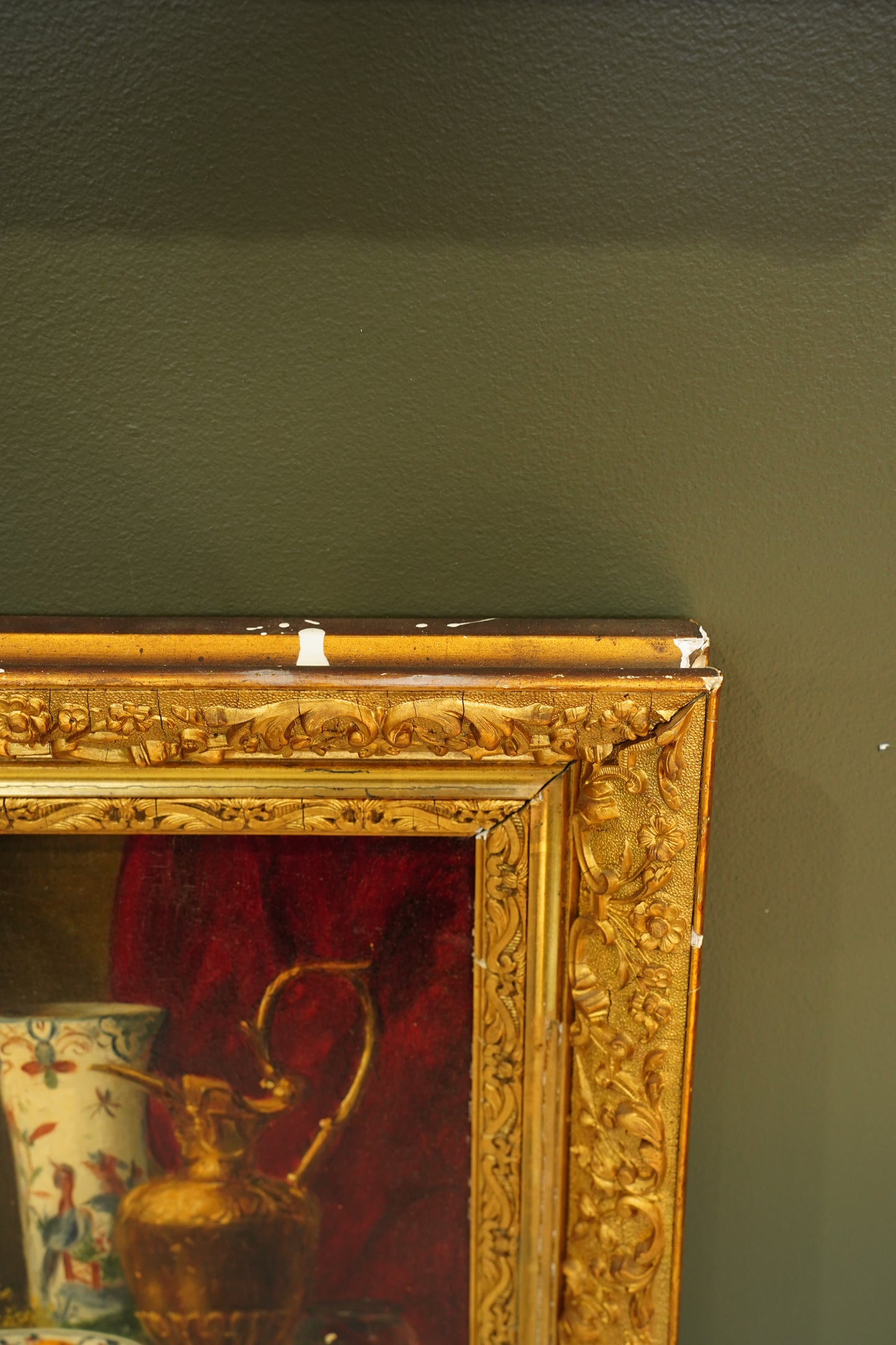 Antique French Oil Painting Still Life, Signed