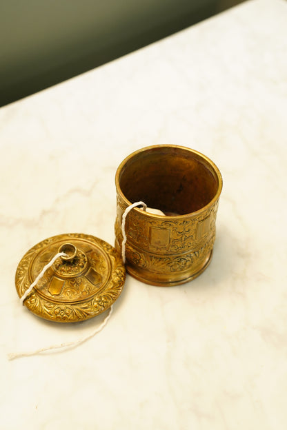 Antique English Brass String Holder