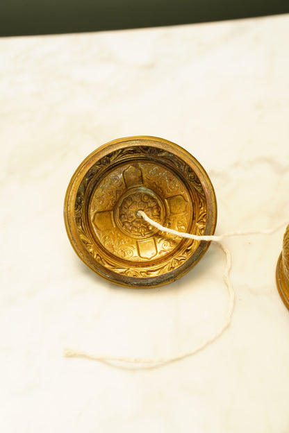 Antique English Brass String Holder