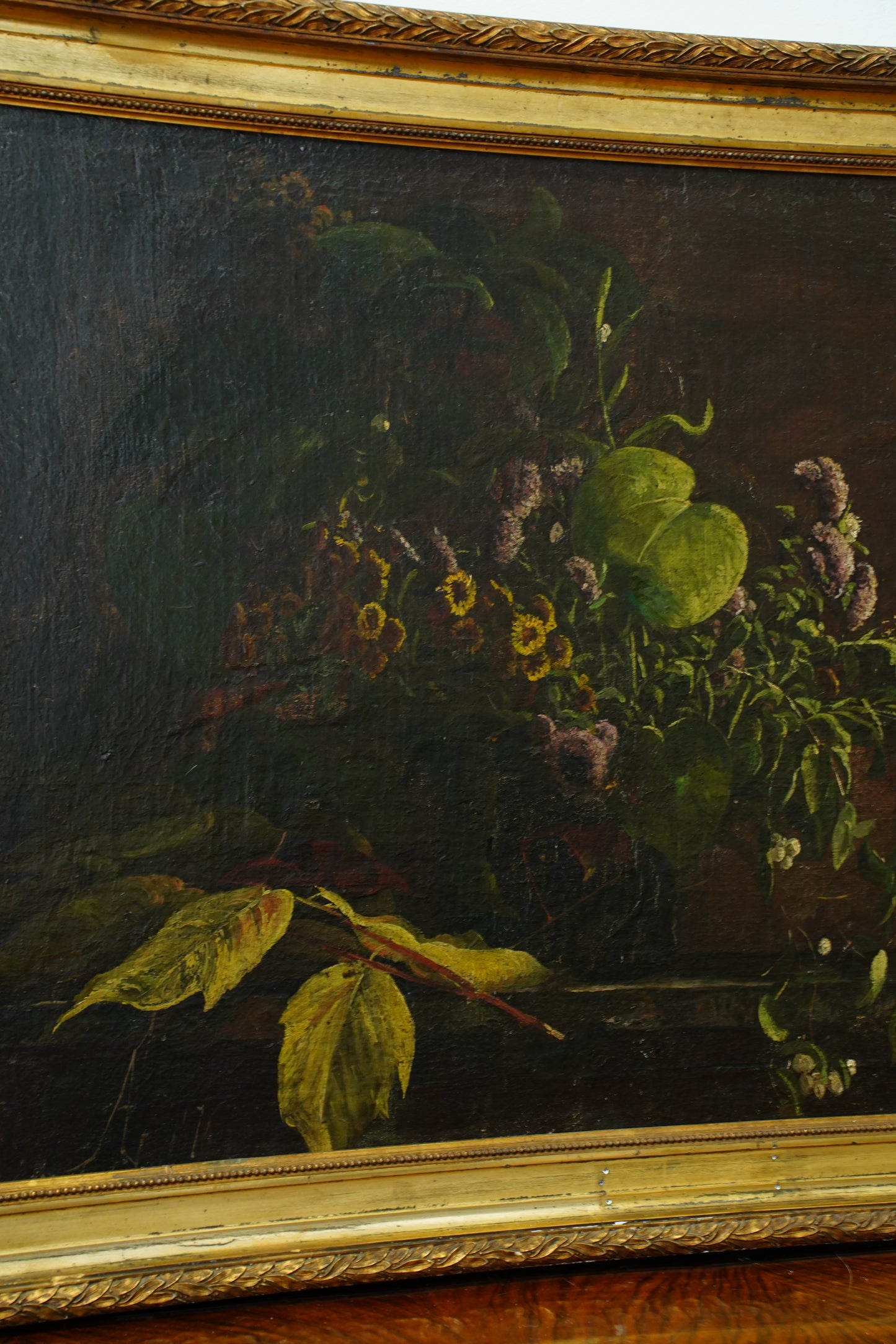Antique Dutch Style Floral Still Life Oil Painting, Circa 1880