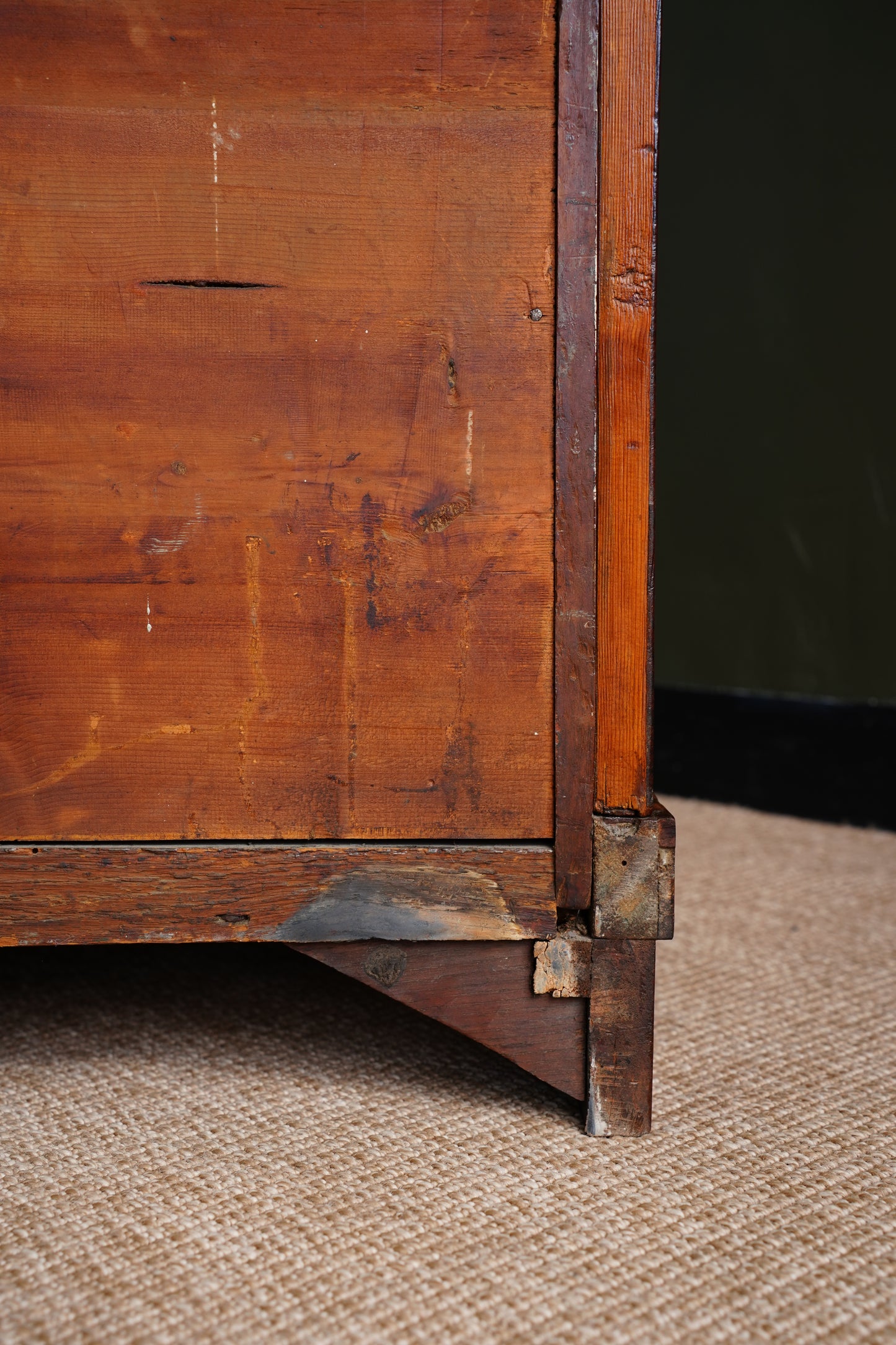 Antique Walnut Parquetry Commode with Side Cabinets