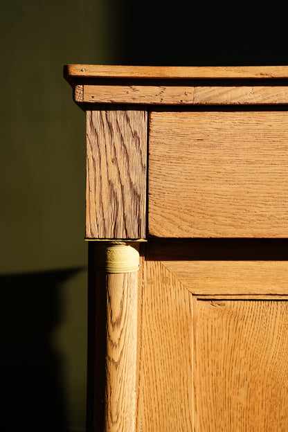 Antique French Sandblasted Oak Empire Buffet