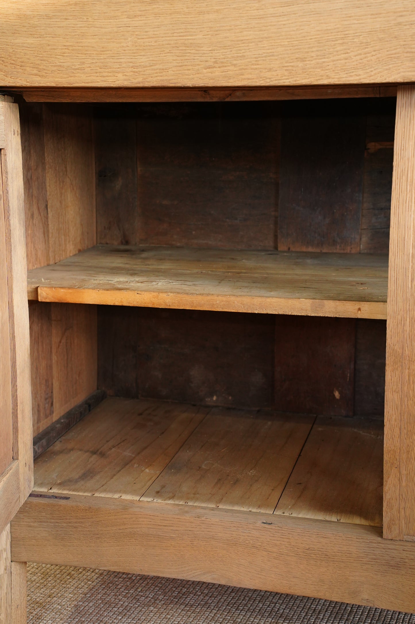 Antique French Sandblasted Oak Empire Buffet