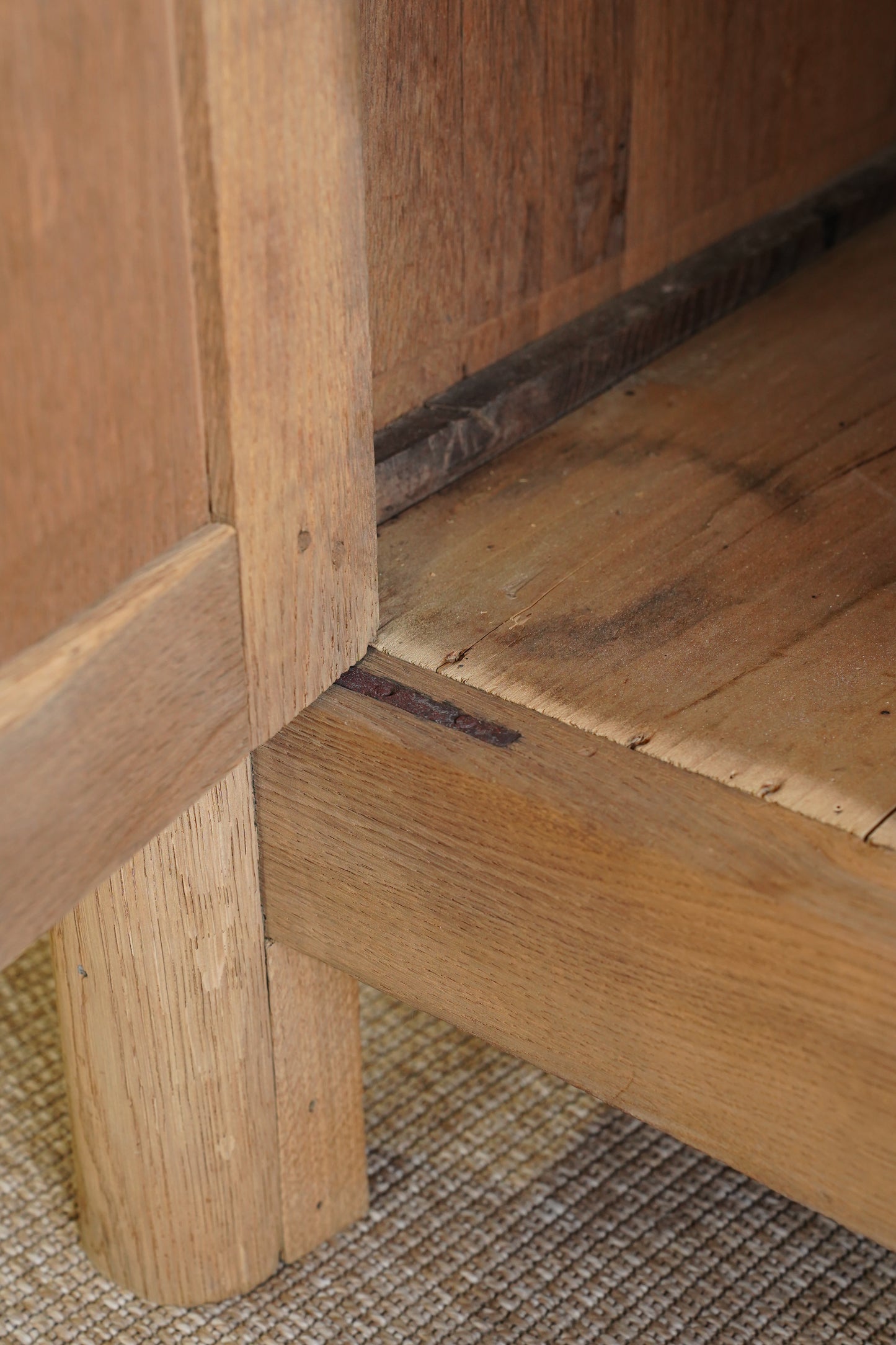 Antique French Sandblasted Oak Empire Buffet