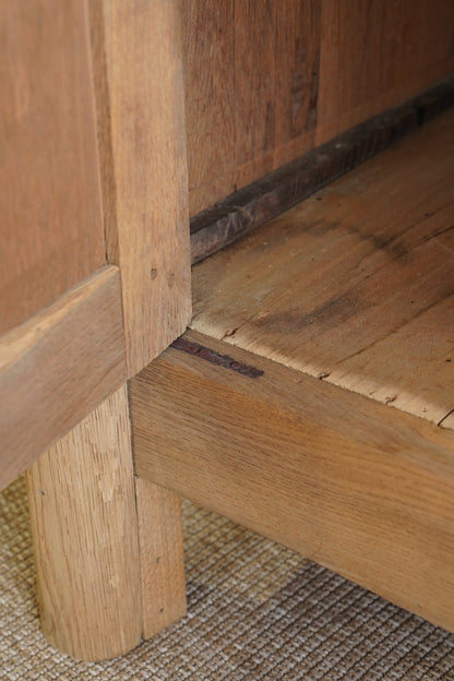 Antique French Sandblasted Oak Empire Buffet