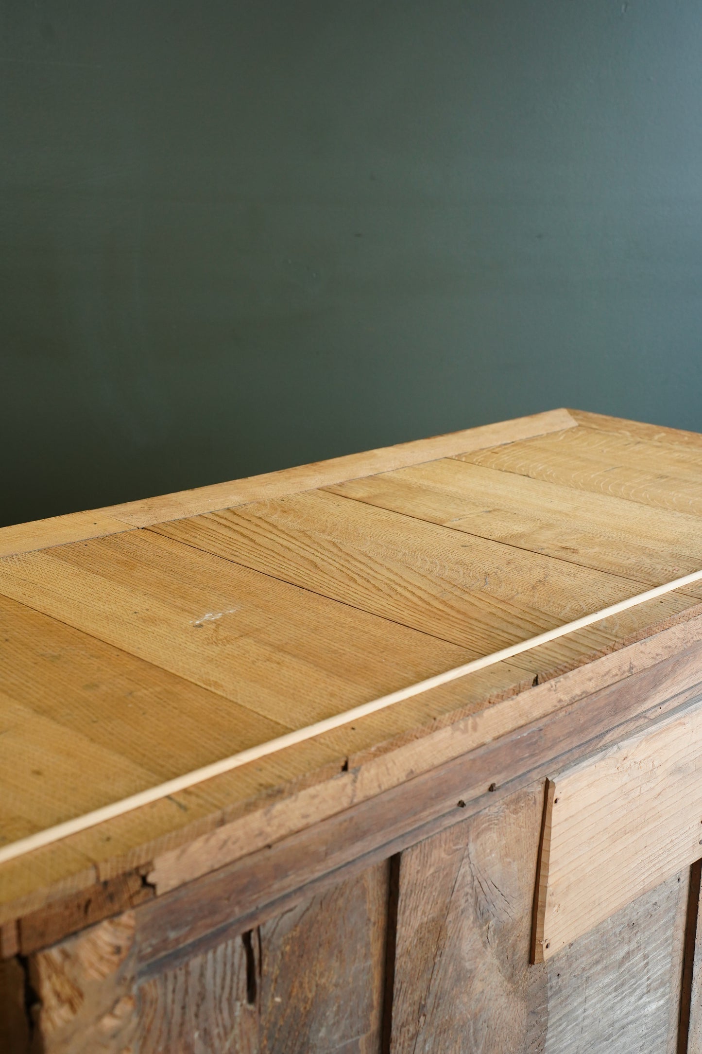 Antique French Sandblasted Oak Empire Buffet