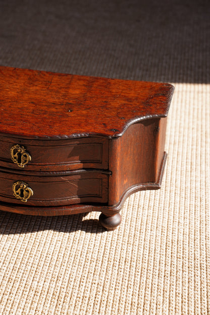 Antique Continental Oak Miniature Commode