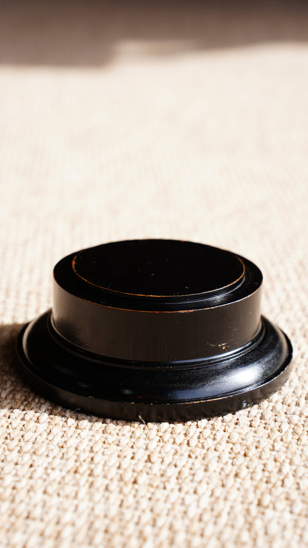 Antique Ebonized Cloche Stand or Riser secondary view