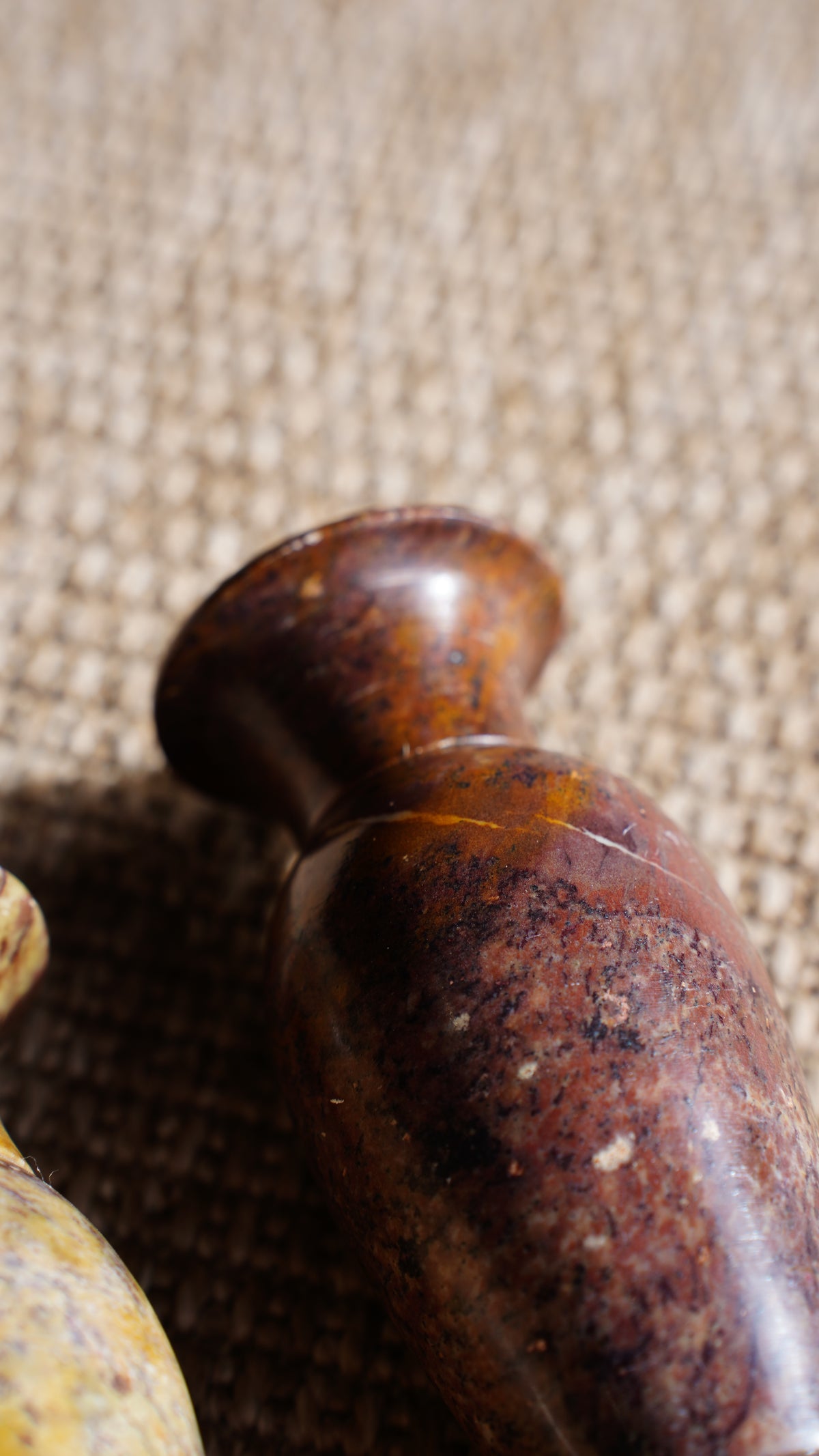 Pair of Vintage Small Marble Vases