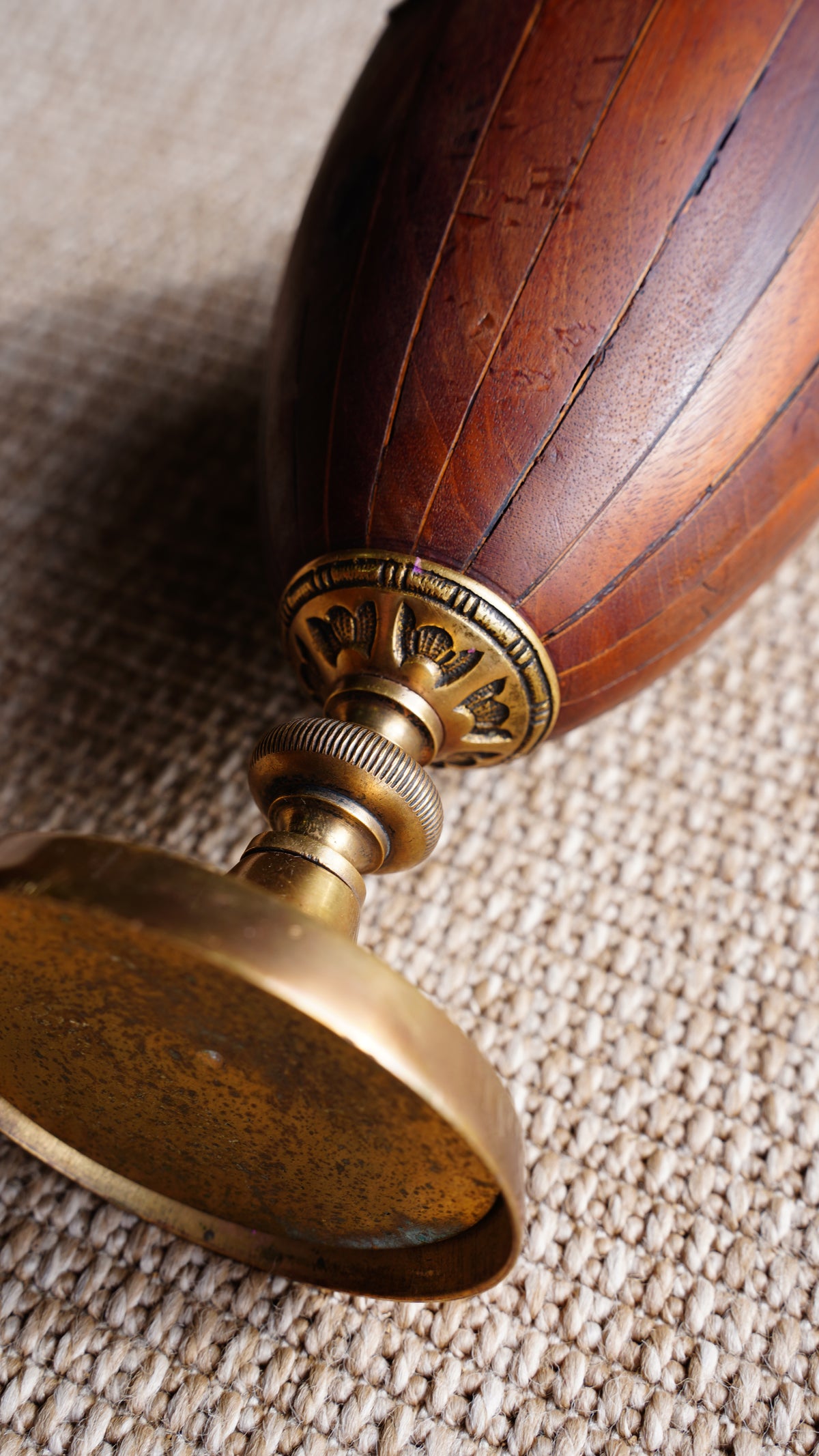 Antique English Banded Wood Trinket Box