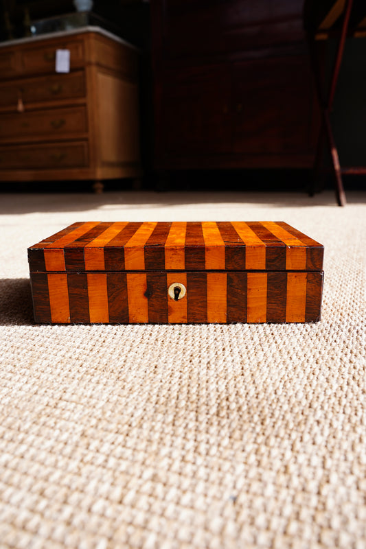 Antique Victorian Rosewood & Satinwood Lap Desk