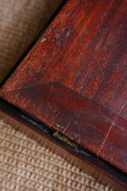 Antique English Campaign Mahogany Butlers Tray Table