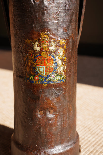 Antique English Leather Cordite Carrier