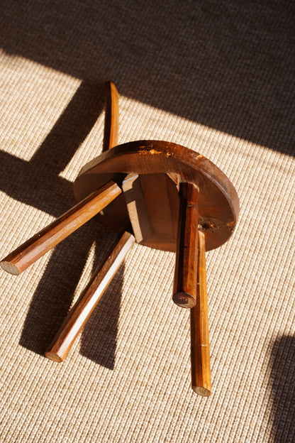 Antique French Folk Art Tripod Chair