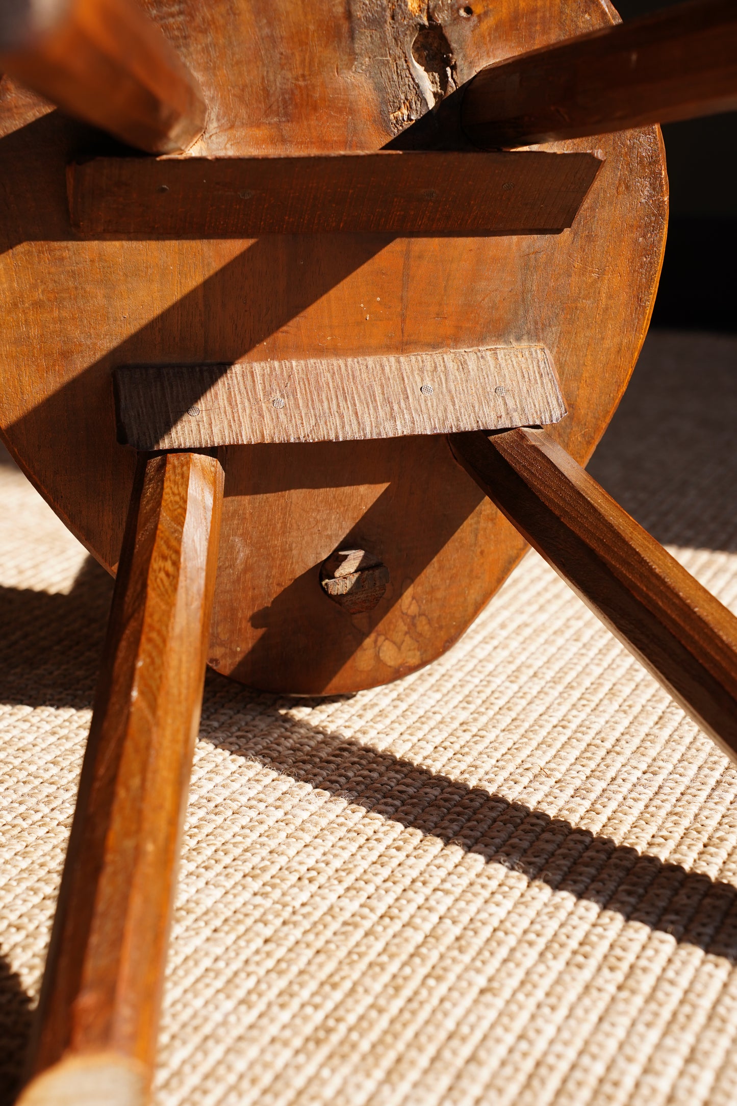 Antique French Folk Art Tripod Chair