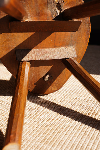 Antique French Folk Art Tripod Chair