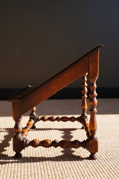 Antique Oak Book Stand, Tabletop Reading Slope, Circa 1900