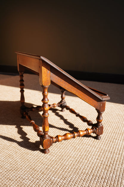 Antique Oak Book Stand, Tabletop Reading Slope, Circa 1900