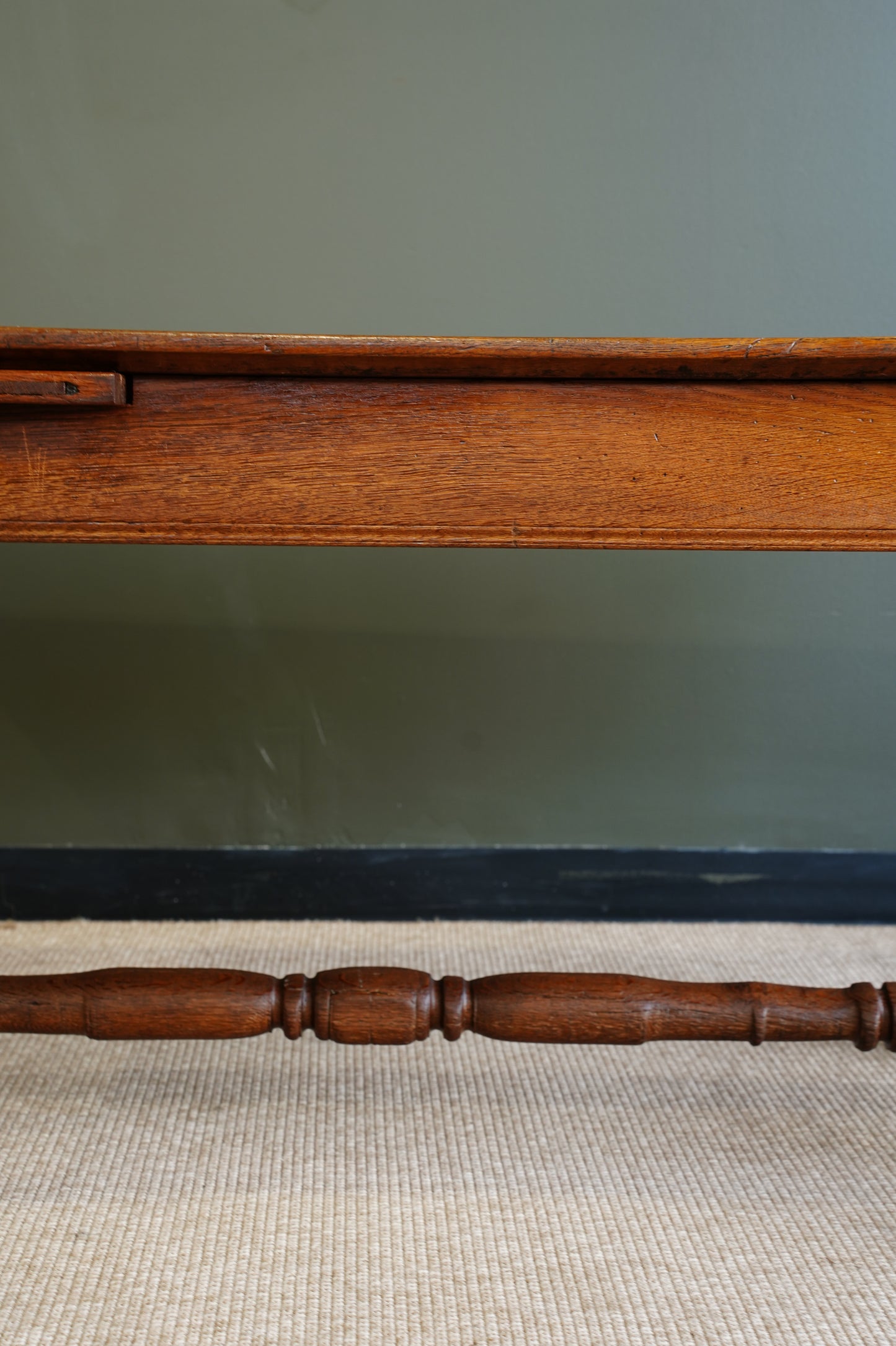 Antique Belgian Louis XIII Oak Side Table