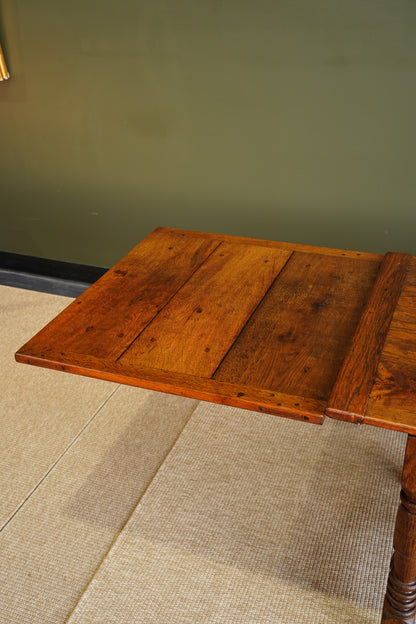 Antique Belgian Louis XIII Oak Side Table