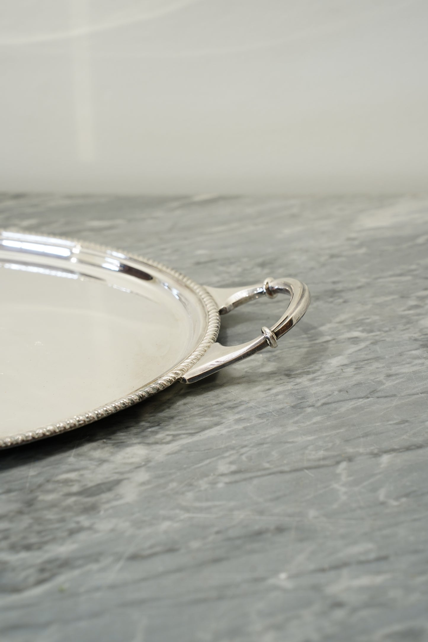 Antique Harrods Silver Plate Oval Serving Tray, English