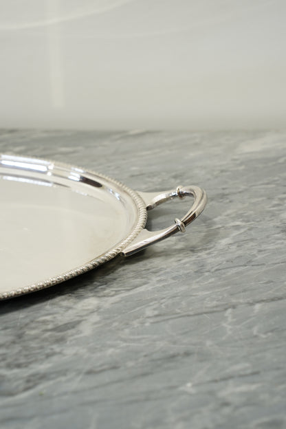 Antique Harrods Silver Plate Oval Serving Tray, English