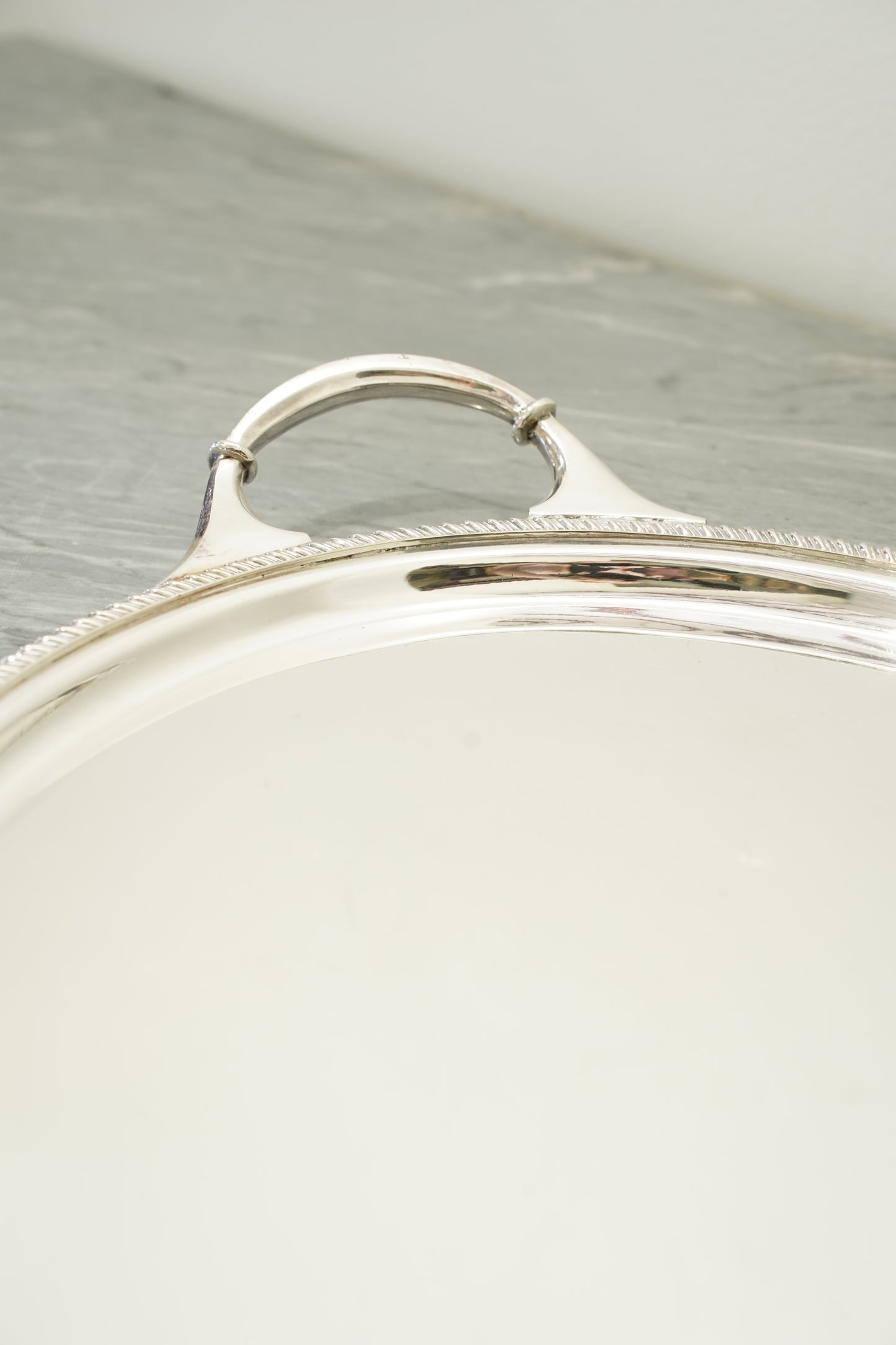 Antique Harrods Silver Plate Oval Serving Tray, English