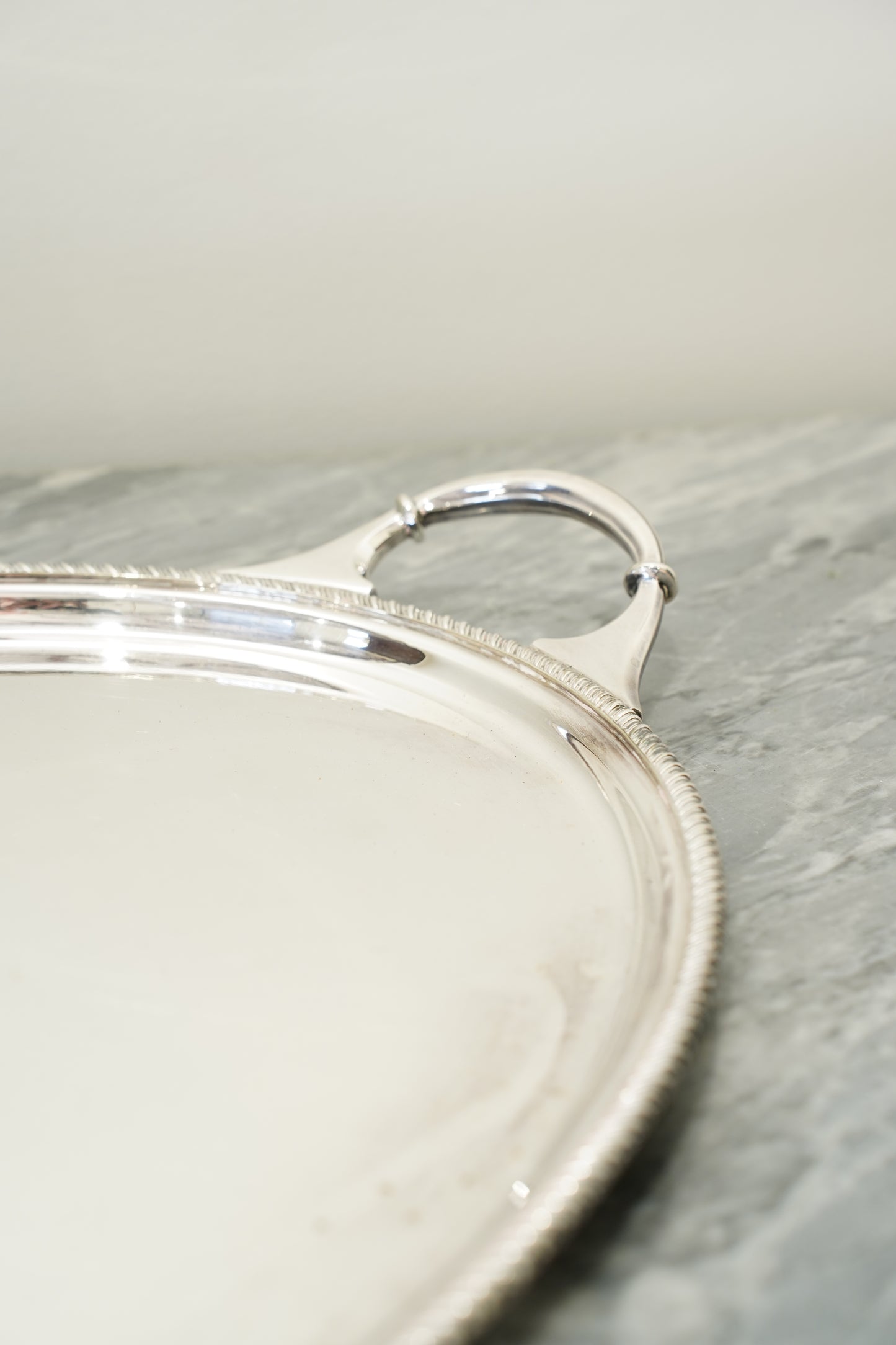 Antique Harrods Silver Plate Oval Serving Tray, English