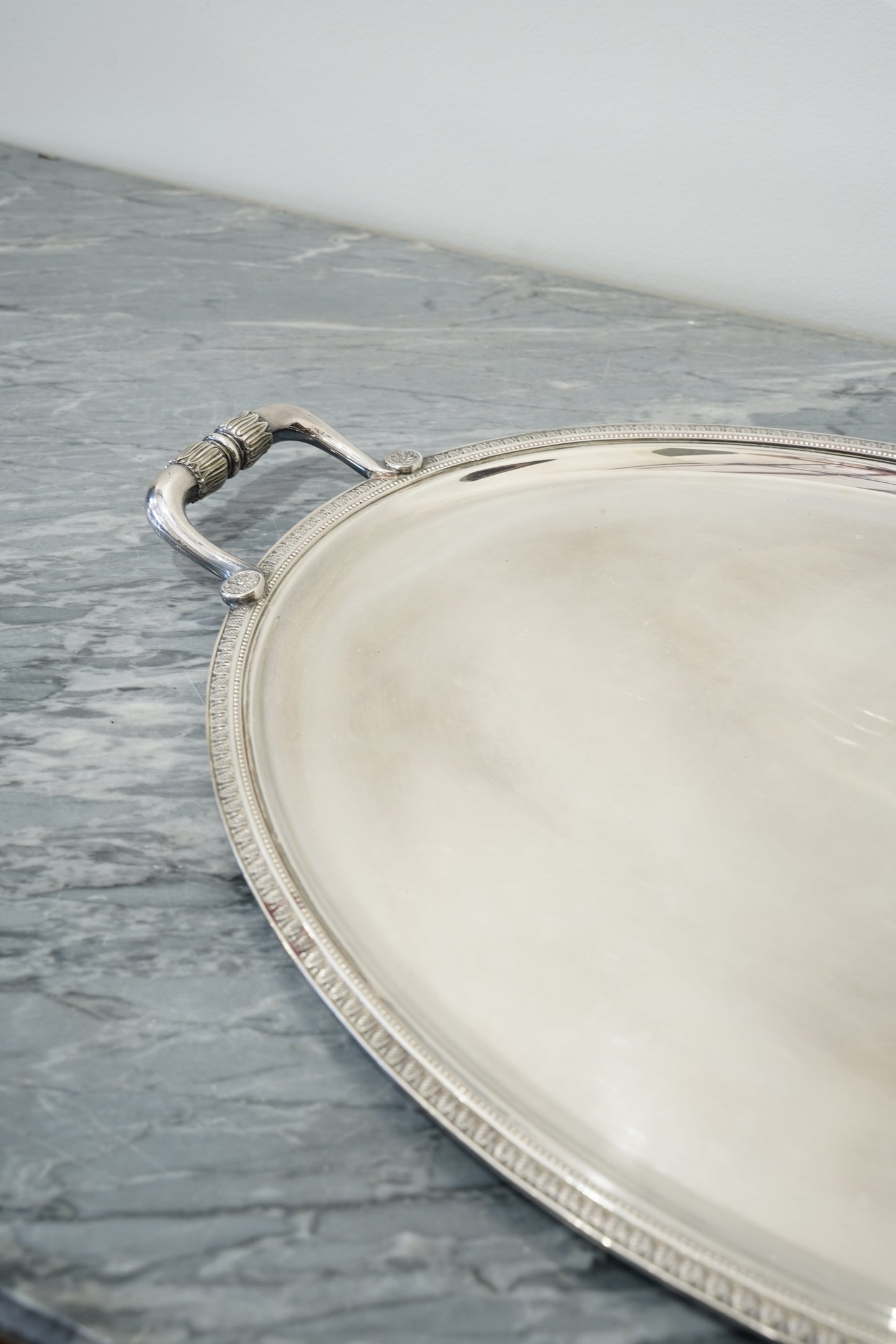 Vintage Christofle French Silverplate Oval Serving Tray