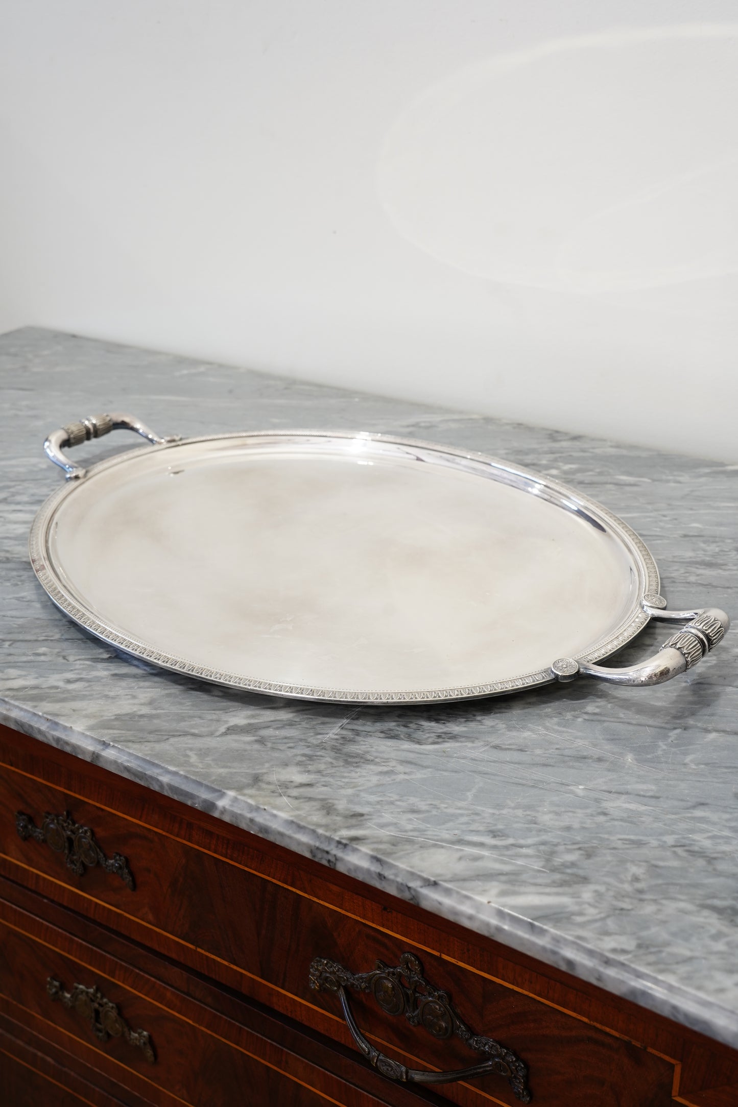 Vintage Christofle French Silverplate Oval Serving Tray