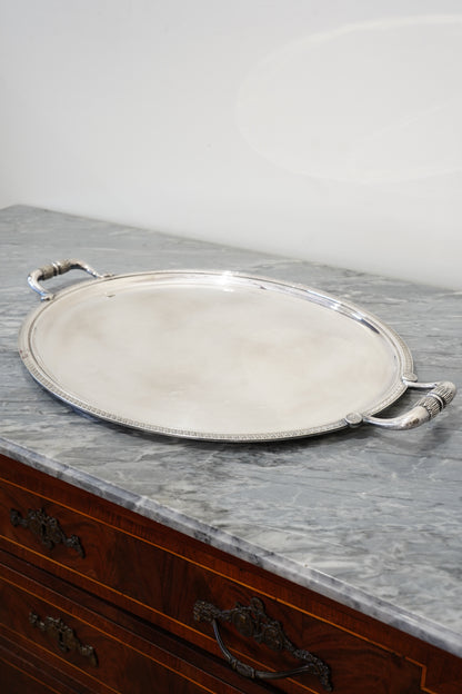 Vintage Christofle French Silverplate Oval Serving Tray