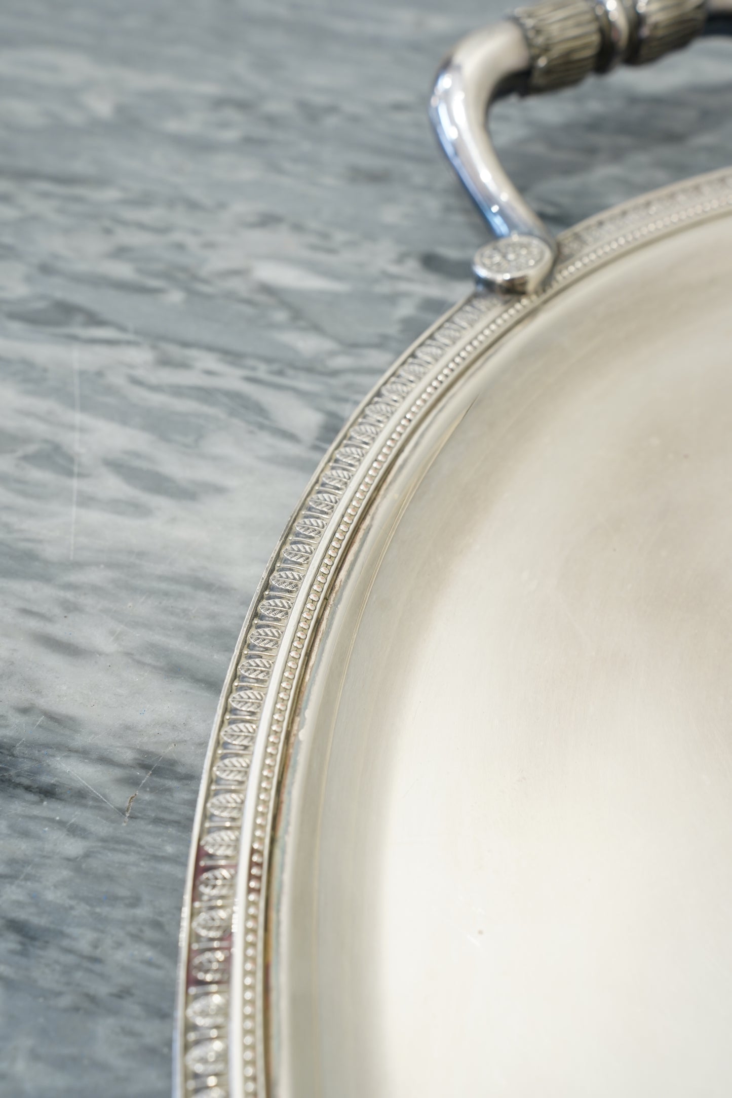 Vintage Christofle French Silverplate Oval Serving Tray