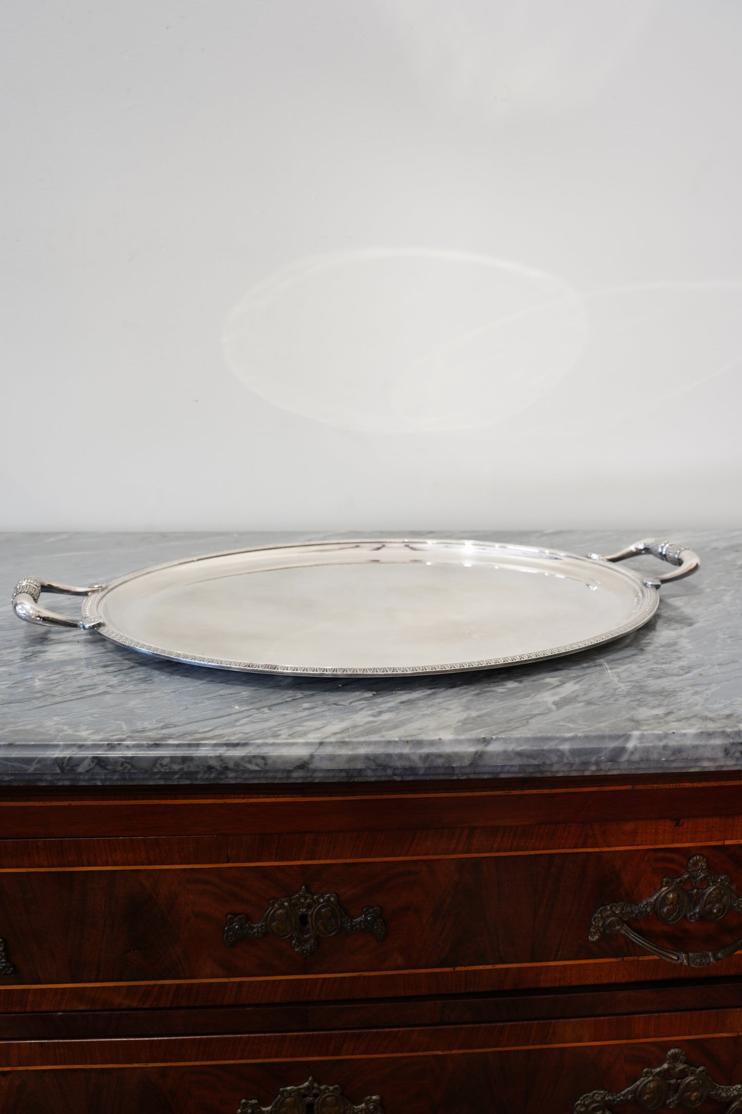 Vintage Christofle French Silverplate Oval Serving Tray
