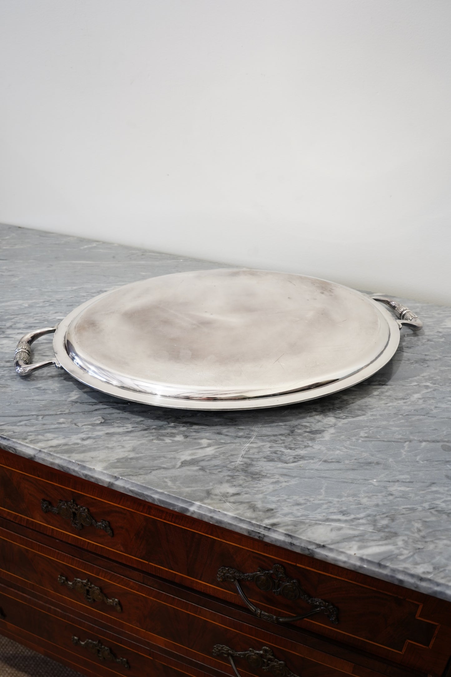 Vintage Christofle French Silverplate Oval Serving Tray