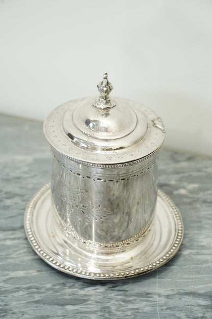Antique English Sheffield Silver Plate Biscuit Box