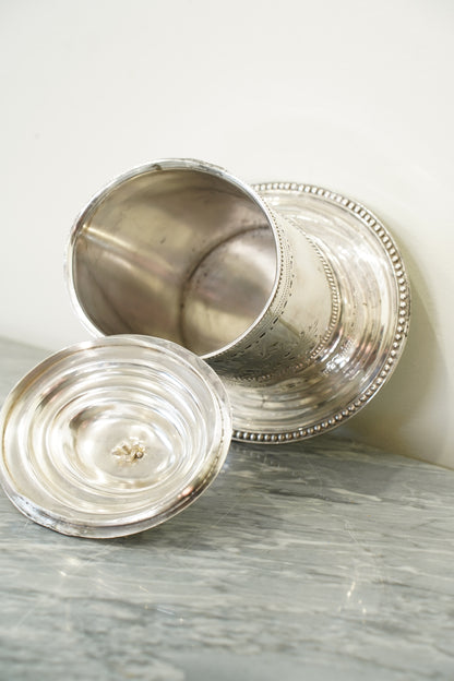 Antique English Sheffield Silver Plate Biscuit Box